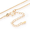 Brass Ball Chain Necklaces NJEW-N054-12G-2