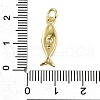 Brass Micro Pave Clear Cubic Zirconia Pendants ZIRC-I070-057G-3