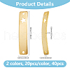 DICOSMETIC 40Pcs 2 Colors 304 Stainless Steel Connector Charms STAS-DC0016-37-2