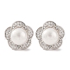 Mother's Day Jewellery 925 Sterling Silver Flower Stud Earrings EJEW-C115-10P-1