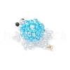 3D Electroplate Glass Seed Beaded Tortoise Pendants PALLOY-MZ00674-05-3