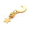 Round Brass Magnetic Clasps with Loops FIND-JF00095-01-2
