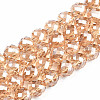 Transparent Glass Beads Strands EGLA-T008-14B-2