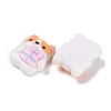 Opaque Resin Puppy Cabochons RESI-K027-32-2