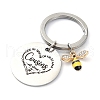 Alloy Rhinestone & 201 Stainless Steel Keychain KEYC-YW00091-05-2