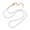 304 Stainless Steel Round Ball Snake Chain Necklaces for Women NJEW-K288-01GP-3