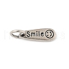 925 Sterling Silver Smile Face Charms STER-D305-01AS-1