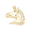 Brass Micro Pave Cubic Zirconia Pendants KK-S510-18G-1