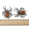 Dual-use Items Alloy Pave Jet Rhinestone Spider Brooch JEWB-C026-07A-AS-3