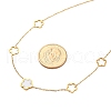 Ion Plating(IP) 304 Stainless Steel & Plastic Flower Pendant Necklaces for Women NJEW-P320-02G-02-5