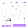 4Pcs Brass Satellite Chain Necklaces NJEW-TAC0022-3