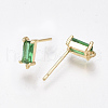 Brass Stud Earring Findings KK-T038-492A-2