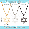 ANATTASOUL 3Pcs 3 Colors 304 Stainless Steel Pendant Necklaces Set NJEW-AN0001-82-2