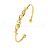Ion Plating(IP) Infinity 304 Stainless Steel Cuff Bangles for Women BJEW-B104-26G-1