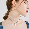 Beebeecraft 1Pc 304 Stainless Steel Figaro Chain Number Pendant Necklaces NJEW-BBC0001-28C-P-6