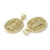 Rack Plating Brass Cubic Zirconia Pendants KK-M272-07G-2