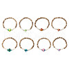 Sea Turtles and Starfish Coconut Beads Bracelets BJEW-JB11882-1