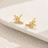 Simple Style S925 S925 Sterling Silver Clear Cubic Zirconia Stud Earrings RF2052-3