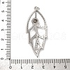 Brass Micro Pave Cubic Zirconia Big Pendants KK-U076-08P-3