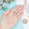 GOMAKERER 1Pc Rhodium Plated Rhodium Plated 925 Sterling Silver Pendant Bails FIND-GO0001-80-3