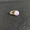Wire Wrapped Natural Amethyst Round Beads Finger Rings WGDCCED-11-1