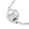 Rack Plating Brass Twisted Link Round Ball Bracelets for Women BJEW-P322-21P-2