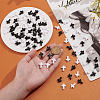 100Pcs 2 Colors Opaque Acrylic Beads SACR-LP0001-02-3