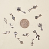 Tibetan Style Alloy Key Pendants TIBEP-X0001-02-AS-4