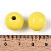 Spray Painted Round Natural Schima Wood Beads WOOD-A018-14mm-04-3