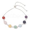 Natural Gemstone Slider Bracelets for Women BJEW-JB11131-02-1