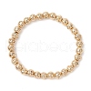 Electroplated Natural Lava Rock Round Beads Stretch Bracelets for Women Men BJEW-JB11982-02-2