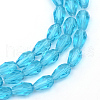 Transparent Glass Bead Strands GLAA-R168-8x11-01C-1