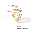 Brass Micro Pave Cubic Zirconia Cuff Rings for Women BP2038-1-2