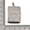 316 Stainless Steel Locket Pendants STAS-C123-03B-P-3
