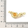 Brass Pave Clear Cubic Zirconia Connector Charms KK-K388-69G-3