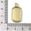 Brass Micro Pave Cubic Zirconia Pendants KK-C090-16G-3