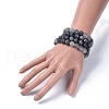 Natural Gemstone Beads Stretch Bracelets BJEW-JB04165-4