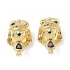 Girl Brass Cubic Zirconia Beads KK-Q068-21A-G-1