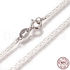 Anti-Tarnish Rhodium Plated 925 Sterling Silver Mariner Link Chain Necklaces STER-L059-11P-4