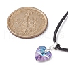 Glass Heart Pendant Necklaces NJEW-JN04476-6