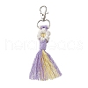 Handmade Cotton Threads Macrame Flower Pendant Decorations HJEW-JM02839-4