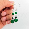 Alloy with Synthetic Turquoise Dangle Rarrings for Women LG8440-3-1
