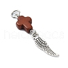 Dyed Synthetic Turquoise Pendants PALLOY-JF03061-5