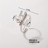 Geometric Pearl & Brass Letter H Open Cuff Ring: Elegant BN7901-2-1