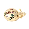 Brass Micro Pave Cubic Zirconia Pendants KK-U064-13G-2