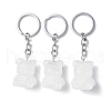 Natural Quartz Crystal Pendant Keychains KEYC-P011-02P-12-2