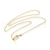 Brass Rolo Chain Adjustable Slider Necklaces NJEW-E157-05G-4