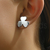 Fashionable Stainless Steel Clover Stud Earrings OT0775-3