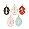 Brass Enamel Pendants KK-R226-09G-1