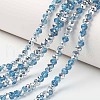 Electroplate Transparent Glass Beads Strands EGLA-A034-T3mm-M18-1